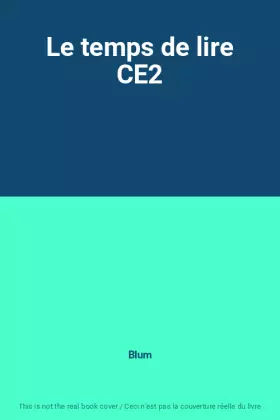 Couverture du produit · Le temps de lire CE2