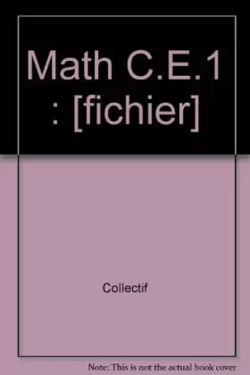 Couverture du produit · Math C.E.1: [fichier