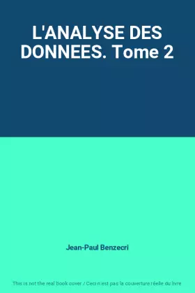 Couverture du produit · L'ANALYSE DES DONNEES. Tome 2