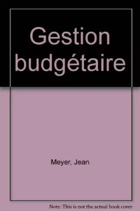 Couverture du produit · Gestion budgétaire