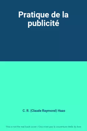 Couverture du produit · Pratique de la publicité