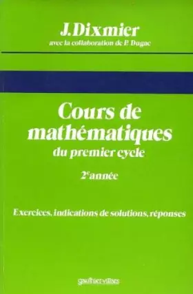 Couverture du produit · Cours de mathématiques, 2e année, 1er cycle