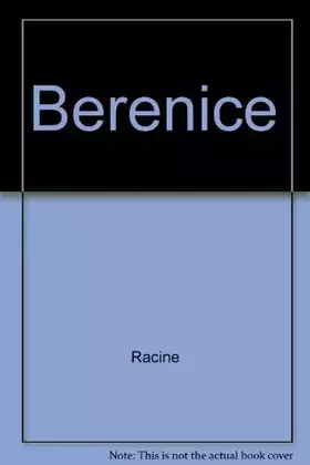 Couverture du produit · RACINE/ULB BERENICE    (Ancienne Edition)