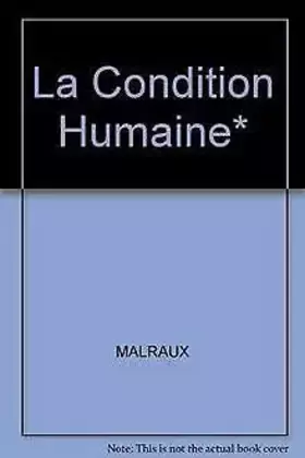 Couverture du produit · MALRAUX/ULB CONDIT.HUMA. (Ancienne Edition)