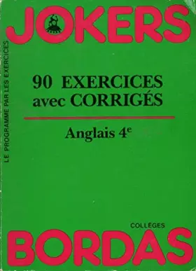 Couverture du produit · Anglais, 4e : 90 exercices avec corrigés