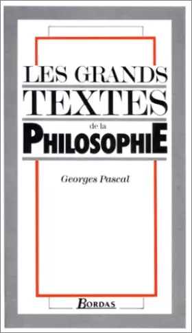Couverture du produit · LES GRANDS TEXTES DE LA PHILOSOPHIE