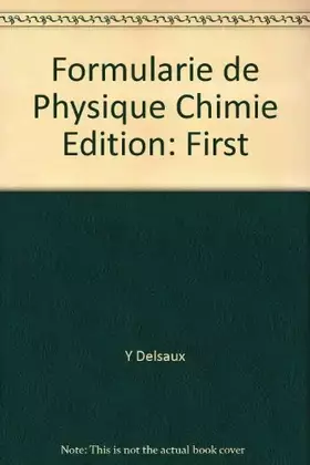Couverture du produit · Formulaire de physique-chimie : seconde, 1re, terminale