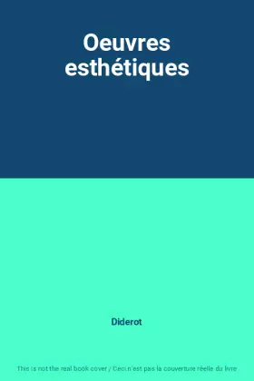 Couverture du produit · Oeuvres esthétiques