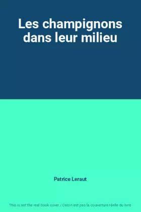 Couverture du produit · Les champignons dans leur milieu