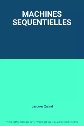 Couverture du produit · MACHINES SEQUENTIELLES