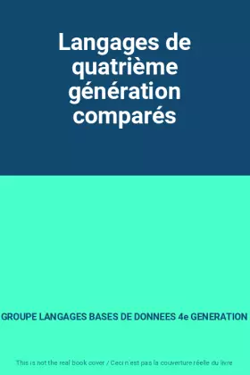 Couverture du produit · Langages de quatrième génération comparés