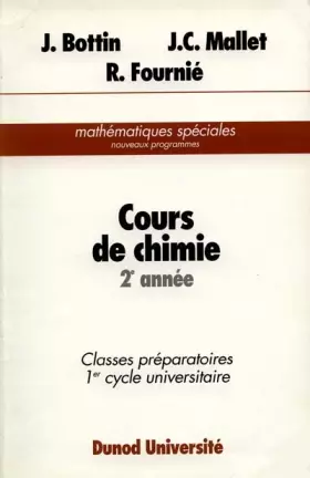 Couverture du produit · Cours de chimie, tome 2
