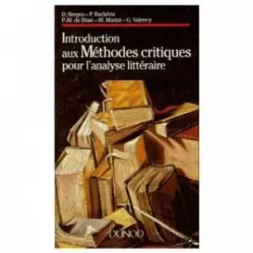 Couverture du produit · Introduction aux méthodes critiques pour l'analyse littéraire