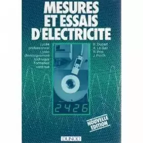 Couverture du produit · Mesures et essais d'électricité