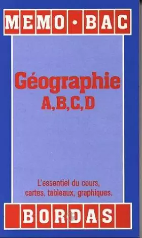 Couverture du produit · MEMO/15 GEOGRAPHIE ABCD    (Ancienne Edition)