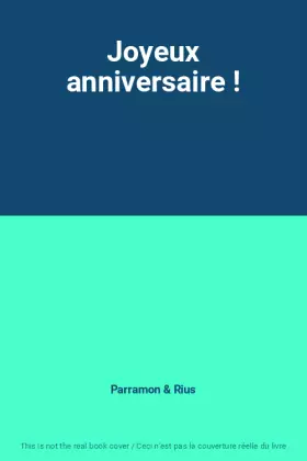 Couverture du produit · Joyeux anniversaire !
