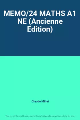 Couverture du produit · MEMO/24 MATHS A1 NE (Ancienne Edition)