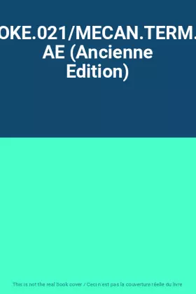 Couverture du produit · JOKE.021/MECAN.TERM.F AE (Ancienne Edition)