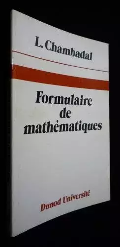 Couverture du produit · Formulaire de mathématiques