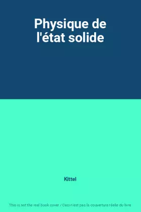 Couverture du produit · Physique de l'état solide
