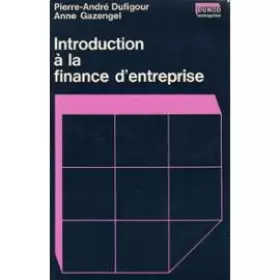 Couverture du produit · Introduction à la finance d'entreprise