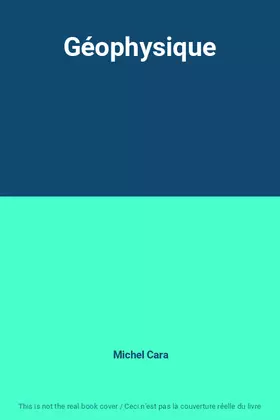 Couverture du produit · Géophysique