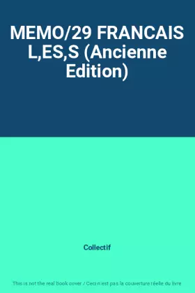 Couverture du produit · MEMO/29 FRANCAIS L,ES,S (Ancienne Edition)