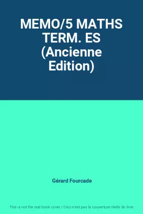 Couverture du produit · MEMO/5 MATHS TERM. ES (Ancienne Edition)
