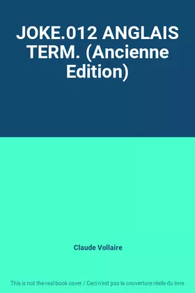 Couverture du produit · JOKE.012 ANGLAIS TERM. (Ancienne Edition)