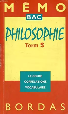 Couverture du produit · MEMO 32 PHILO TERM S (Ancienne Edition)