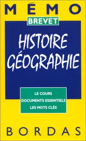 Couverture du produit · MEMO BREV HIST GEOGR    (Ancienne Edition)