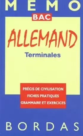 Couverture du produit · MEMO/22 ALLEMAND TERMINALE (Ancienne Edition)