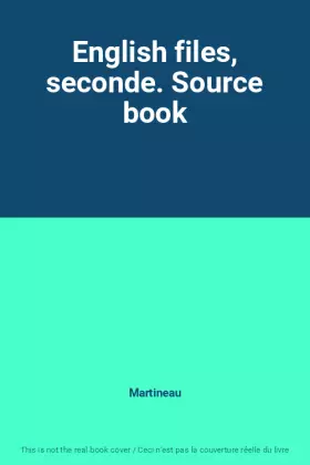 Couverture du produit · English files, seconde. Source book
