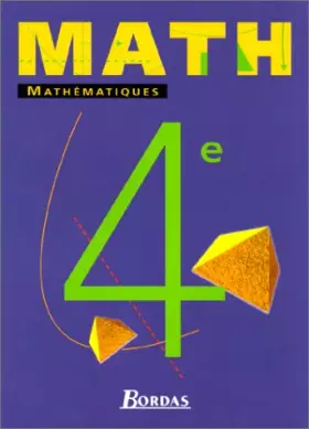 Couverture du produit · Mathématiques : 4e. Manuel de l'élève