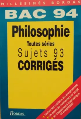 Couverture du produit · C4 COR.BAC 94 PHILO (Ancienne Edition)