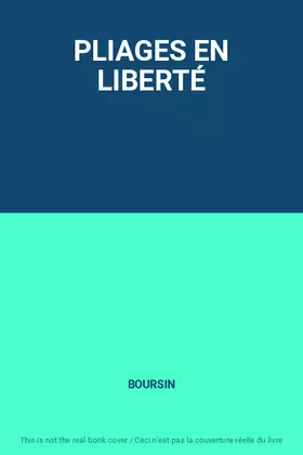 Couverture du produit · PLIAGES EN LIBERTÉ