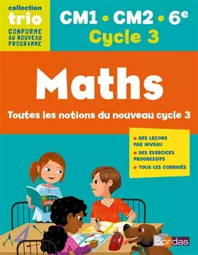 Couverture du produit · Maths CM1 CM2 6e Trio - Nouveau programme 2016