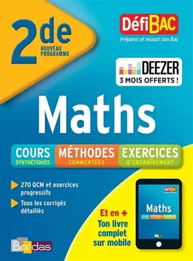 Couverture du produit · DéfiBac Cours/Méthodes/Exos Maths 2de