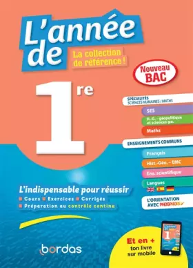 Couverture du produit · 1re Spécialités Sciences Humaines /Maths
