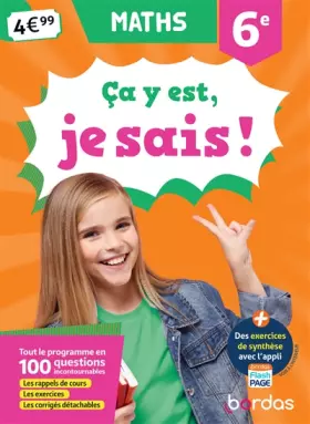 Couverture du produit · Ça y est, je sais ! Maths 6e