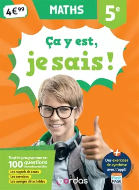 Couverture du produit · Ça y est, je sais ! Maths 5e