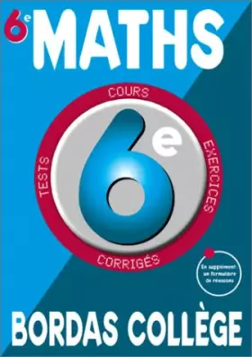 Couverture du produit · B.COLL. MATHEMATIQUES 6E NP (Ancienne Edition)