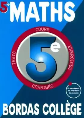 Couverture du produit · B.COLL. MATHEMATIQUES 5E NP (Ancienne Edition)