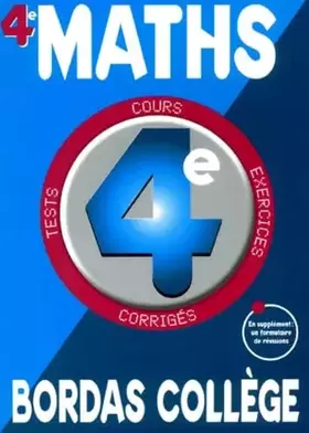 Couverture du produit · B.COLL. MATHS 4E NE NP (Ancienne Edition)
