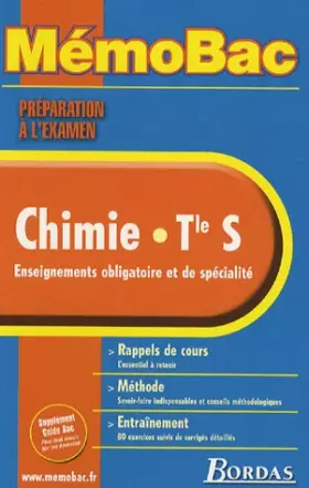 Couverture du produit · MEMOBAC CHIMIE TERM S (Ancienne Edition)