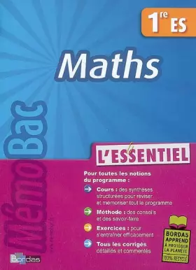 Couverture du produit · Maths 1e ES : L'essentiel
