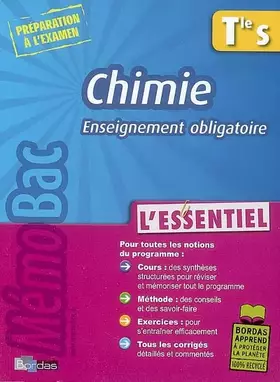 Couverture du produit · MEMOBAC ESSENTIEL CHIMIE TERM