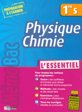 Couverture du produit · MEMOBAC ESSENTIEL PHY CHIM 1 S