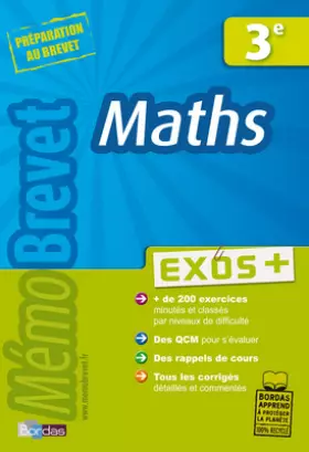 Couverture du produit · MEMOBREVET EXOS + MATHS 3E