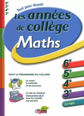 Couverture du produit · Maths : Les années de collège